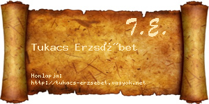 Tukacs Erzsébet névjegykártya
