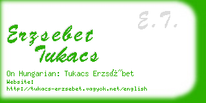 erzsebet tukacs business card